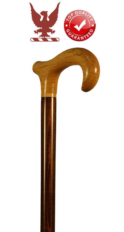 Beech Walking Stick with Hand Carved Oak Derby Handle